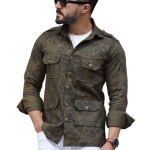 Military Green Cotton Hunting Style Shirt - Premium Command Style | Jaipurio